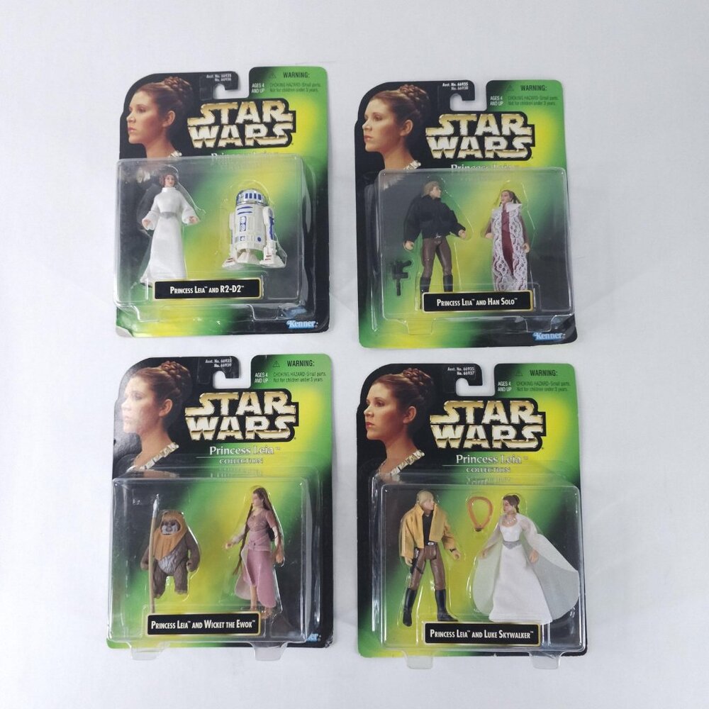 Vintage 1997 Kenner Star Wars Princess Leia Collection Figure Lot 4 New R2-D2